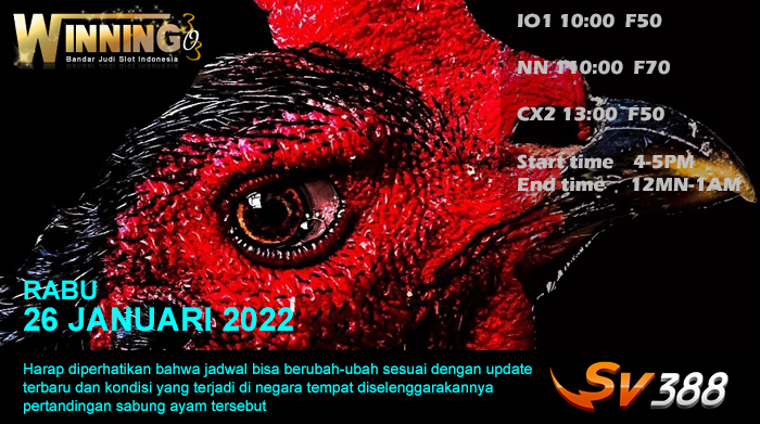 Jadwal Sabung Ayam Sv388 26 Januari 2022