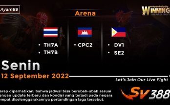 Jadwal Resmi Live Sabung Ayam SV388 12 September 2022
