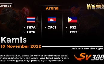 Jadwal Resmi Live Sabung Ayam SV388 10 November 2022