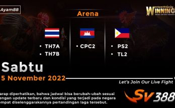 Jadwal Resmi Live Sabung Ayam SV388 5 November 2022